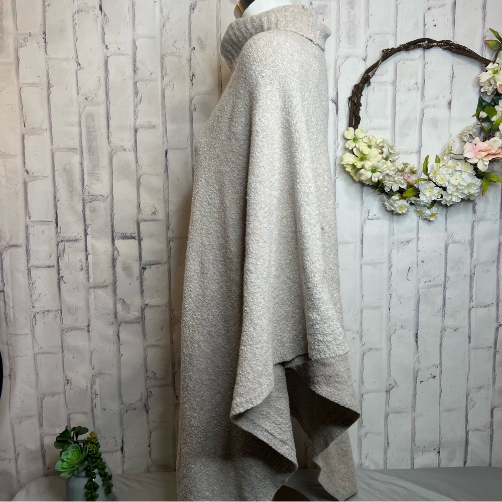 J Jill Turtleneck Poncho Soft Mink Color - image 2